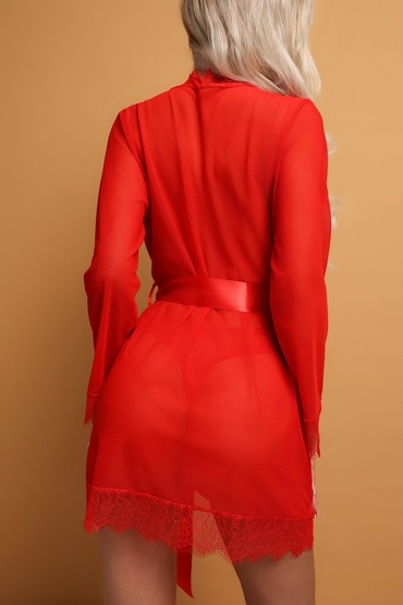 Le Frivole Muse Пеньюар с кружевом, красный -  - купить в секс шопе
