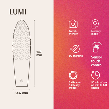 Мини-вибратор Lumi Sensora, С сенсорным управлением и другие товары Le Frivole с фото
