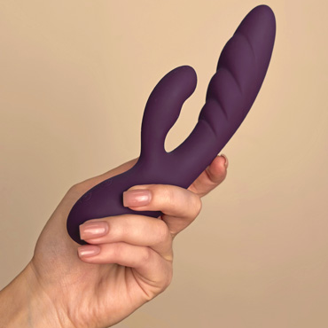 Вибратор-кролик Atlas Sensora - Рельефный, с двумя моторами - купить в секс шопе