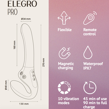 Новинка раздела Секс игрушки - Вибрострапон Elegro Pro с раздельной пульсацией