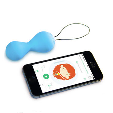 Gvibe Gballs2 App, голубые, Вагинальные шарики, управляемые с помощью смартфона