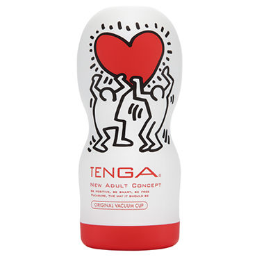 Tenga Original Vacuum Cup, Keith Haring Edition, Мастурбатор, имитирующий оральные ласки, лимитированный выпуск