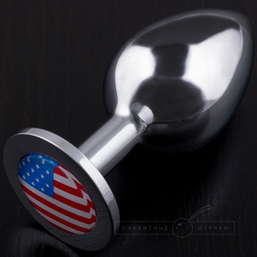 Пикантные штучки Большая анальная пробка, С изображением флага США