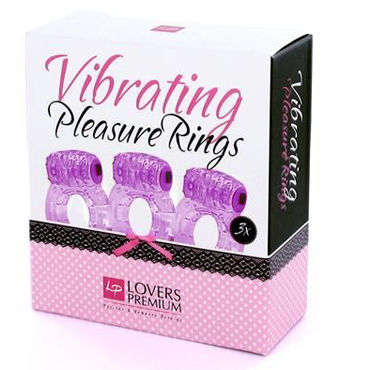 LoversPremium Pleasure Rings, фиолетовый - Набор эрекционных колец - купить в секс шопе