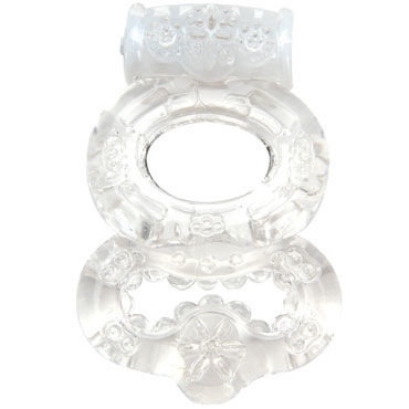 Topco Climax Gems Crystal Ring, прозрачное, Эрекционное кольцо с вибрацией