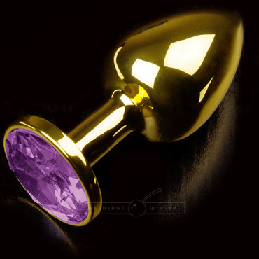 Пикантные штучки Маленькая пробка, золотая, С фиолетовым кристаллом