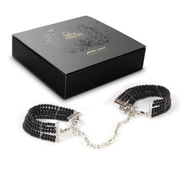 Bijoux Indiscrets Plaisir Nacre, черные, Дизайнерские наручники