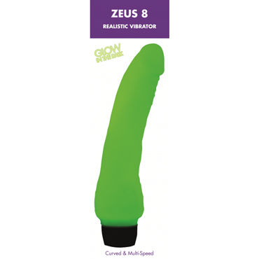 Kinx Zeus 8 Glow - Светящийся в темноте вибратор - купить в секс шопе