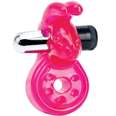 Topco Sex Please! Wiggily Vibrating Cock Ring, розовое, Эрекционное кольцо с вибрацией