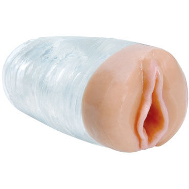 Topco CyberSkin Ice Action-View Pussy Stroker, прозрачный, Мастурбатор в форме вагины