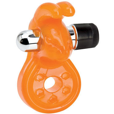 Topco Sex Please! Baxter Vibrating Cock Ring, оранжевое, Эрекционное кольцо с вибрацией