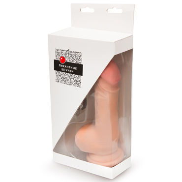 Пикантные Штучки Реалистичный Фаллоимитатор 25 см, телесный - На присоске - купить в секс шопе