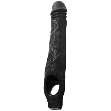 Mister B Tsx Scrotamax Extender 33 см, черная, Удлиняющая насадка на пенис