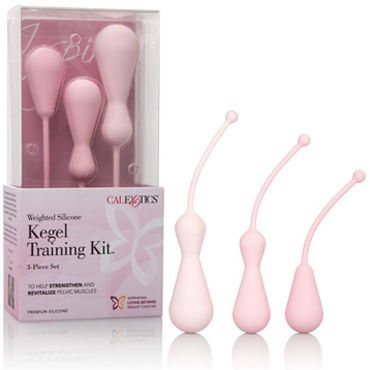 California Exotic Inspire Weighted Silicone Kegel Training Kit, розовый