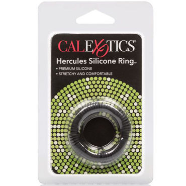 California Exotic Adonis Silicone Rings Hercules, черное - Эрекционное кольцо с ребристым рельефом - купить в секс шопе