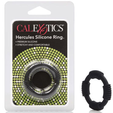 California Exotic Adonis Silicone Rings Hercules, черное, Эрекционное кольцо с ребристым рельефом