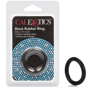 California Exotic Black Rubber Ring, черное, Эрекционное кольцо классическое