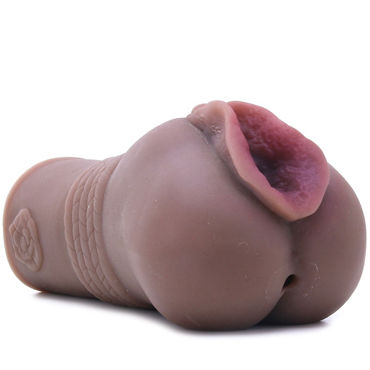 Topco CyberStroker Pussy & Ass, коричневый - Мастурбатор вагина и анус - купить в секс шопе