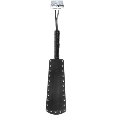 Pipedream Punisher Paddle, черная, Шлепалка с металлическим декором