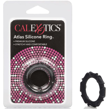 California Exotic Atlas Silicone Ring, черное - Эрекционное кольцо - купить в секс шопе