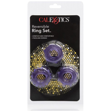 California Exotic Reversible Ring Set, фиолетовый - подробные фото в секс шопе Condom-Shop