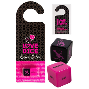 Love Dice Kama Sutra, черный/розовый, Игральные кубики на тему секса