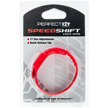 Perfect Fit Speed Shift Cock Ring, красное - фото, отзывы