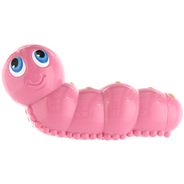 BigTeaze Toys I Rub My Wormie, розовая, Вибратор-игрушка в виде гусеницы