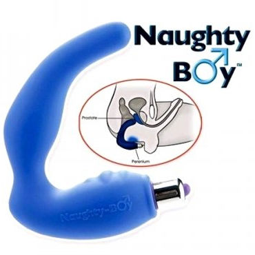 Rocks Off Naughty Boy, синий - Водонепроницаемый стимулятор с вибропулей - купить в секс шопе