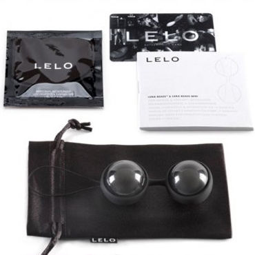 Lelo Luna Beads Noir - Миниатюрные вагинальные шарики с шикарным дизайном - купить в секс шопе