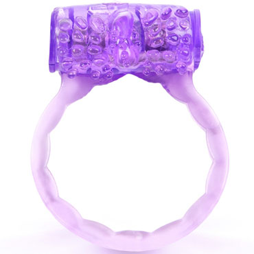 Brazzers Эрекционное кольцо c вибрацией и рельефом, фиолетовое, Для усиления стимуляции