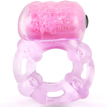 Brazzers Эрекционное кольцо c бабочкой и вибрацией, розовое, Для усиления стимуляции