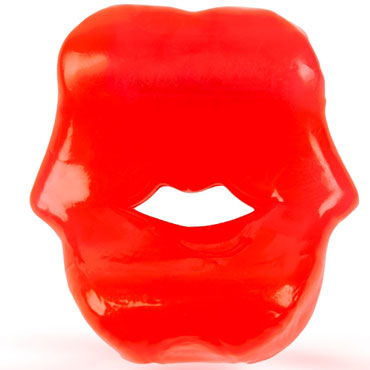 Brazzers Эрекционное кольцо в виде пухлых губ, красное, С вибрацией