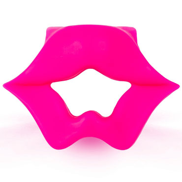 Brazzers Эрекционное кольцо в виде губ, розовое, С вибрацией