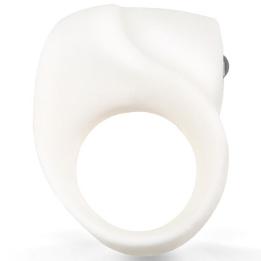 Brazzers Стильное эрекционное кольцо с вибрацией, белое