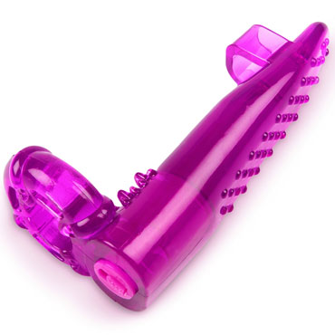 Brazzers Рельефная насадка с вибрацией, фиолетовая, Для усиления ощущений