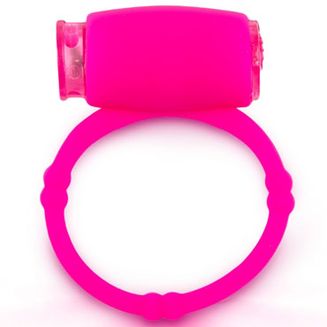 Brazzers Кольцо с шипиками и вибрацией, розовое, Для усиления ощущений
