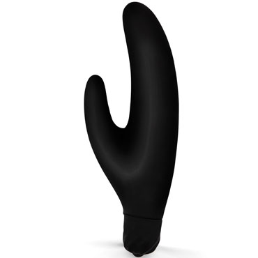 Brazzers Вибратор вагинально-клиторальный, черный, Из шелковистого силикона