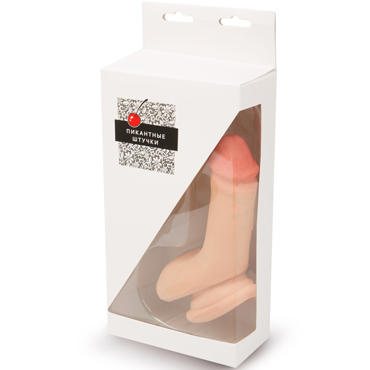 Пикантные штучки Небольшой фаллоимитатор с присоской 15х3 см, телесный - Из реалистичного материала - купить в секс шопе