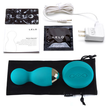 Lelo Hula Beads, голубые - Вагинальные виброшарики c ротацией и дистанционным управлением - купить в секс шопе
