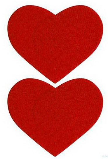 Leg Avenue пэстисы, красные, В форме сердечек