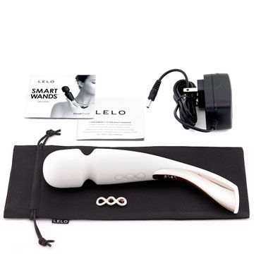 Lelo Smart Wand Medium, белый - Уникальный компактный массажер - купить в секс шопе