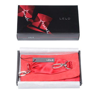 Lelo Sutra, красный - Шелковые наручники с цепочкой - купить в секс шопе