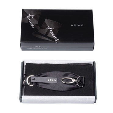 Lelo Sutra, черный - Шелковые наручники с цепочкой - купить в секс шопе