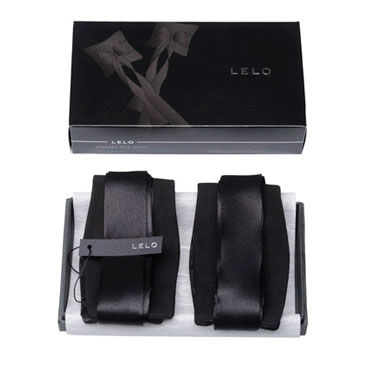 Lelo Etherea, черный - Роскошные шелковые наручники - купить в секс шопе
