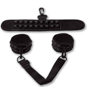 PicoBong Resist No Evil Cuffs, черный - Мягкие наручники на липучках - купить в секс шопе