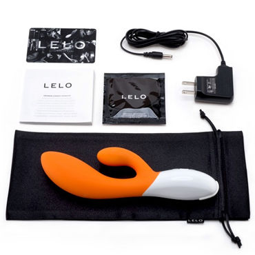 Lelo Ina 2, оранжевый - Перезаряжаемый вибромассажер для стимуляции клитора и точки G, водонепроницаемый - купить в секс шопе