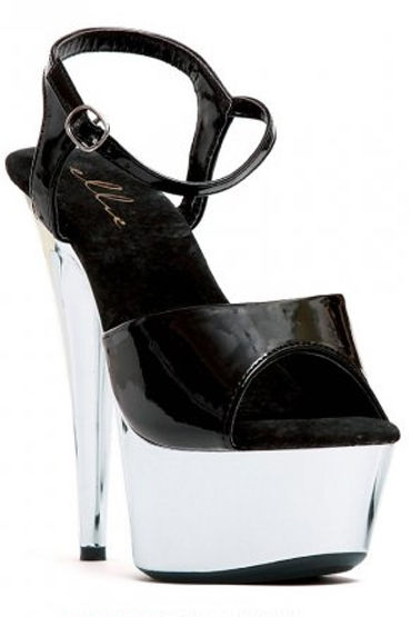 Ellie Shoes Chrome, черный, Элегантные босоножки на каблуке 15 см