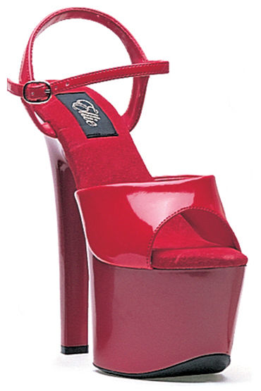 Ellie Shoes Flirt, красный, На глянцевой платформе с каблуком 18 см