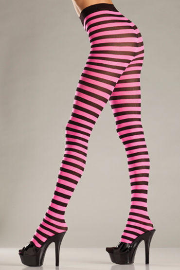 Bewicked Striped Tights, черно-розовый — фото 1
